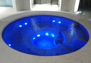 Acquafert Vasca illuminata tonda luce blu