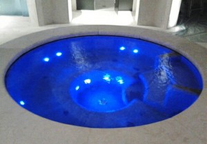 Acquafert Vasca illuminata tonda luce blu