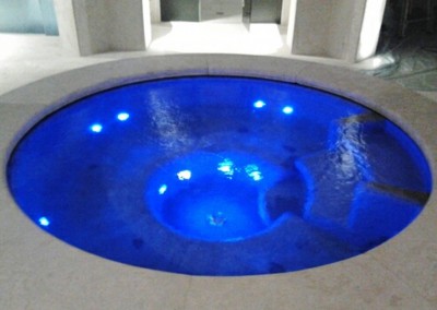 Acquafert Vasca illuminata tonda luce blu